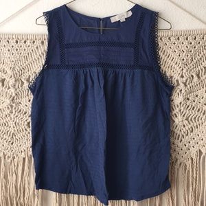 LOFT Blouse with Cutouts